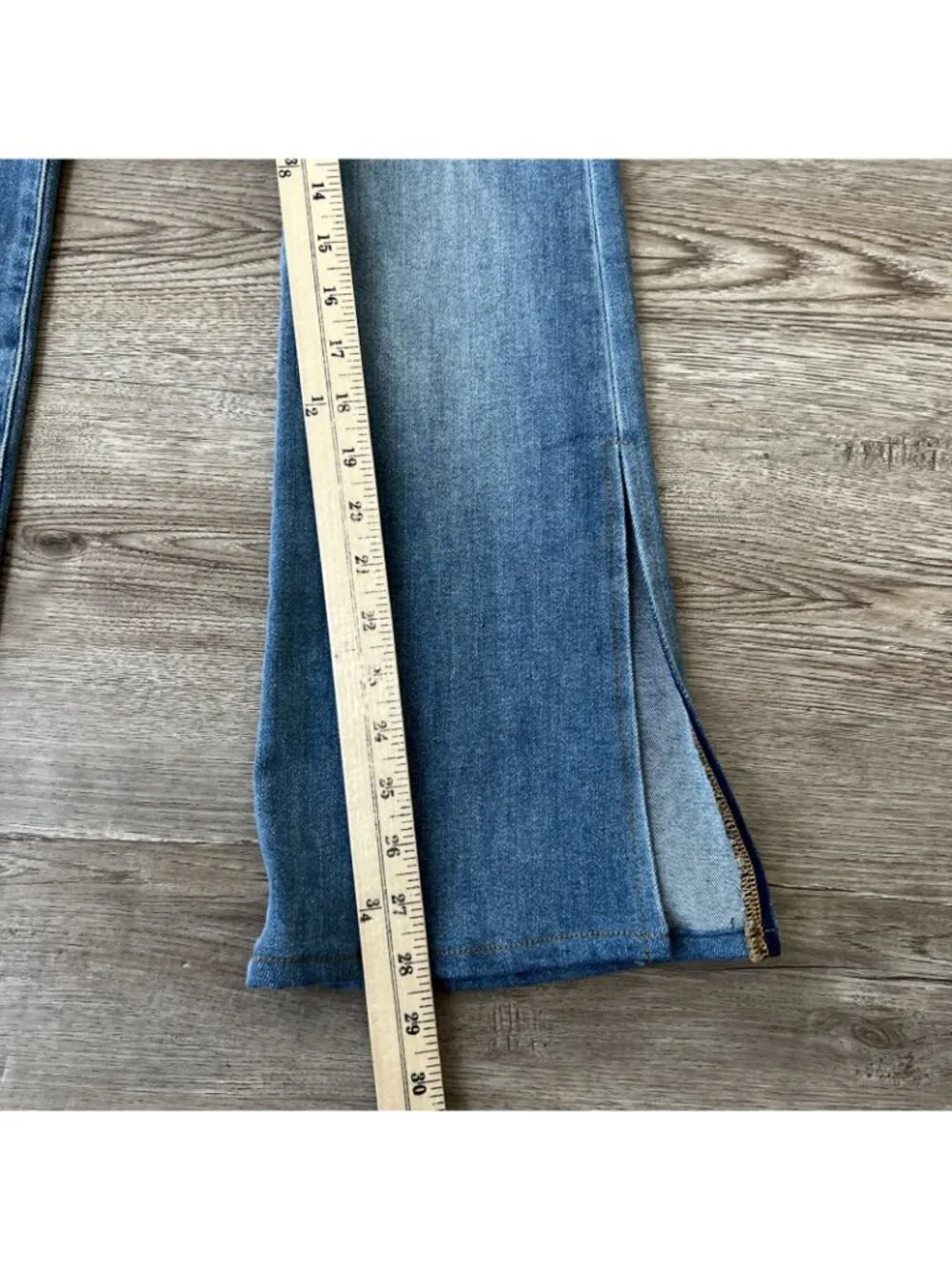 Good‎ American x Zara Classic Bootcut Jeans Womens 2 Leg Slit Full Length New